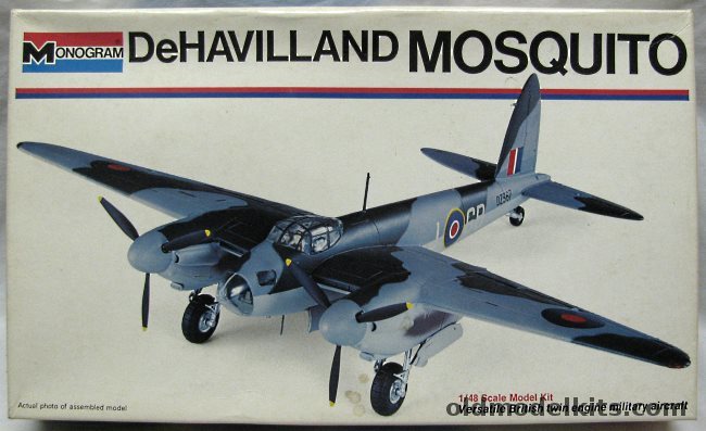 Monogram 1/48 Dehavilland Mosquito NF II / Mk IV / FB VI / II  - Japan Bandai Issue, 8943-1200 plastic model kit